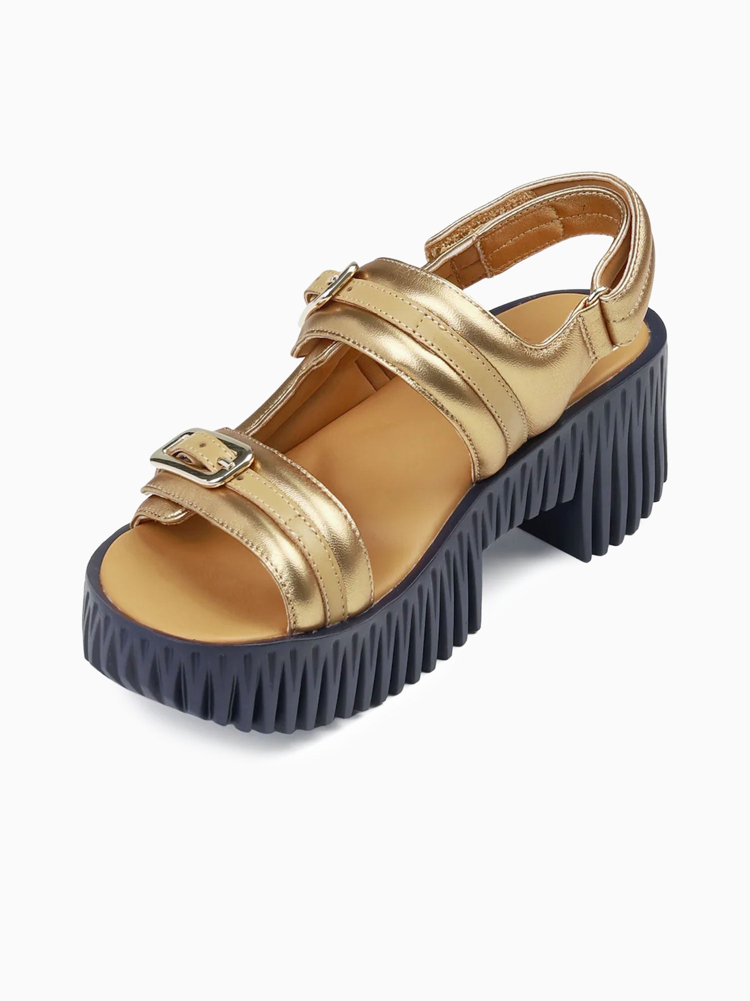Plia Kiko Gold Metallic Leather Gold / 36 / M