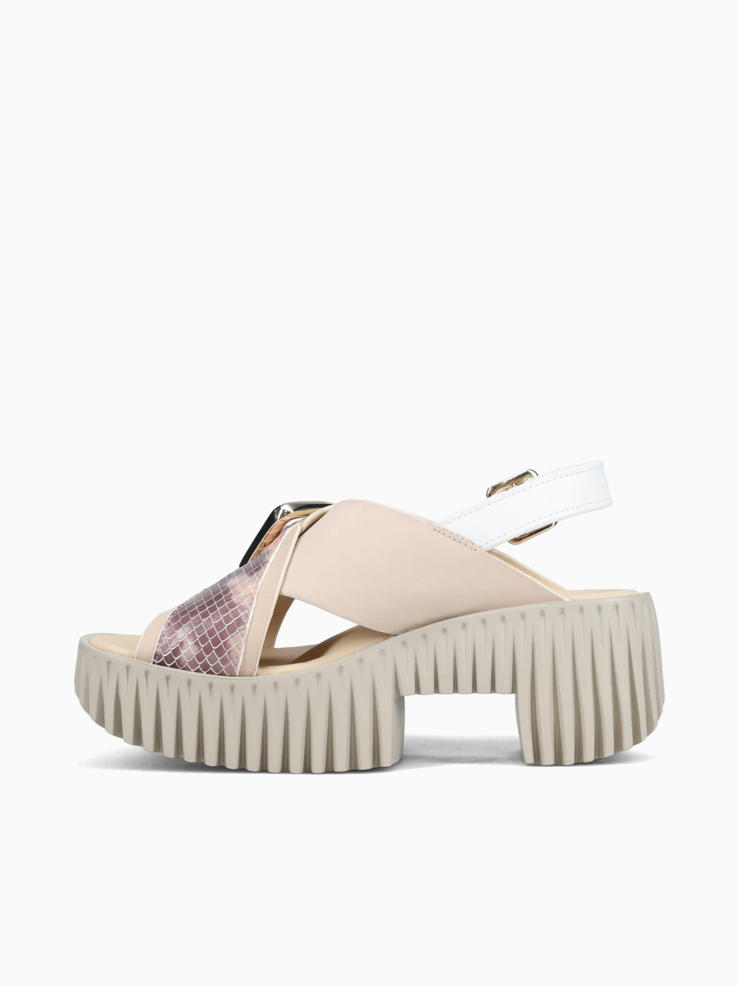 Plia Juno Blush Embossed Leather Light Beige / 36 / M