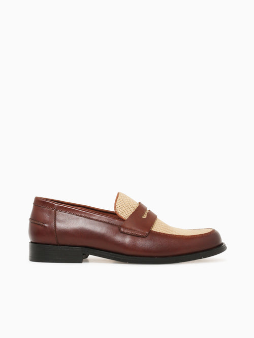 Gaio Tan Calf Lea  Natural raffia Tan / 7 / M