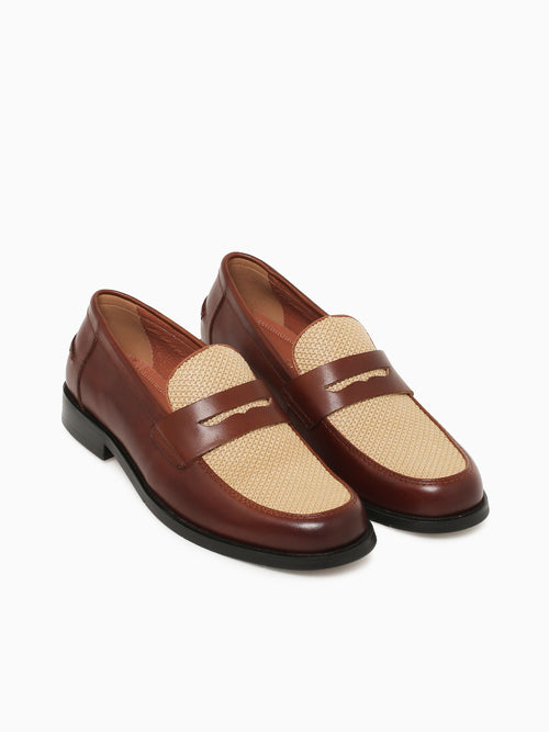 Gaio Tan Calf Lea  Natural raffia Tan / 7 / M