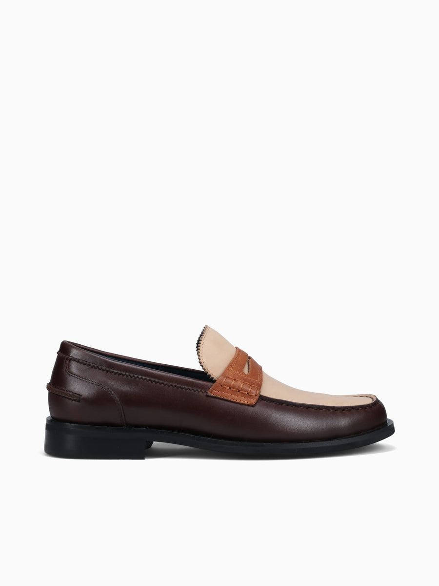 Boris Beige Tan Brown calf leather Beige / 7 / M
