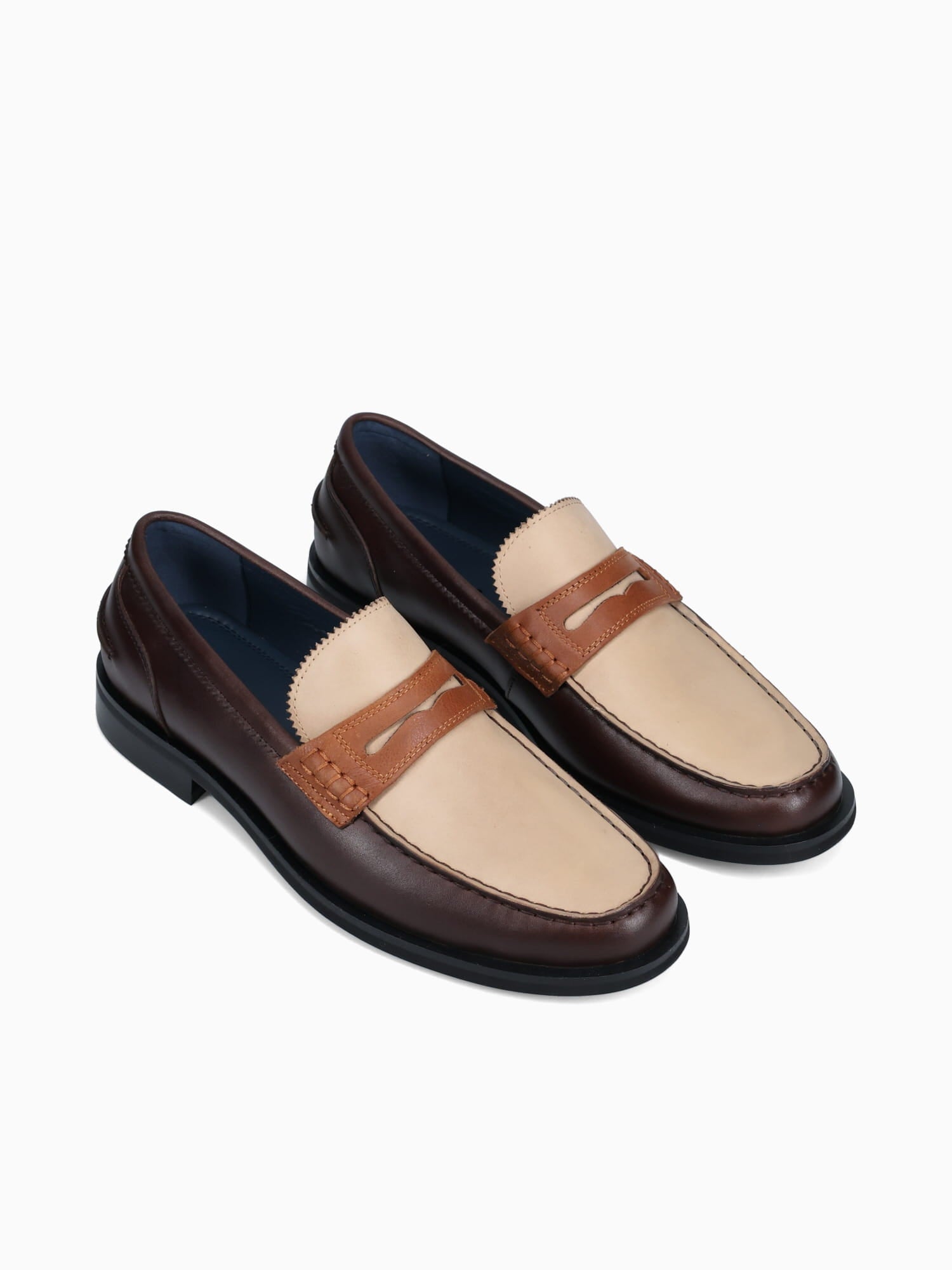 Boris Beige Tan Brown calf leather Beige / 7 / M