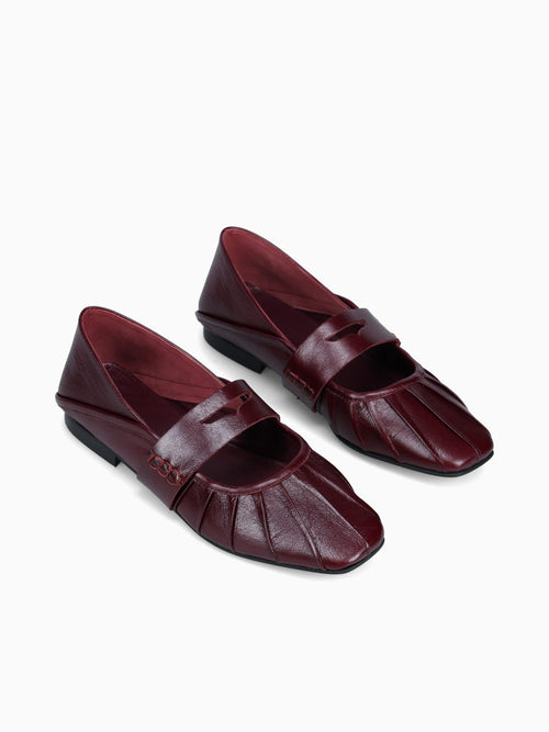Bargo Burgundy Leather Wine / 36 / M