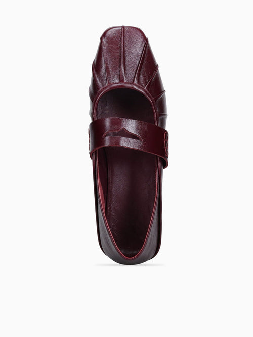 Bargo Burgundy Leather Wine / 36 / M