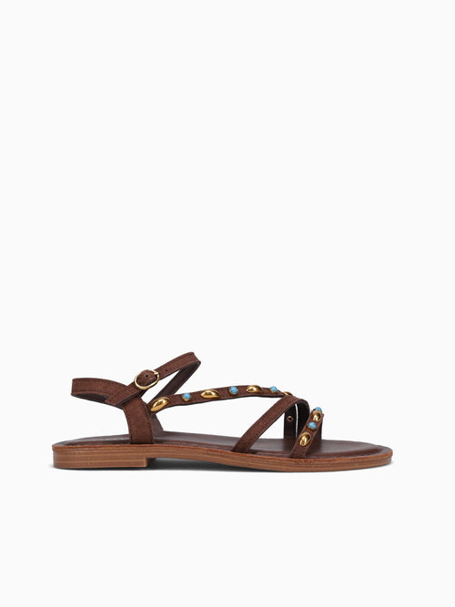 Charlotte Brown Suede Leather Brown / 5 / M