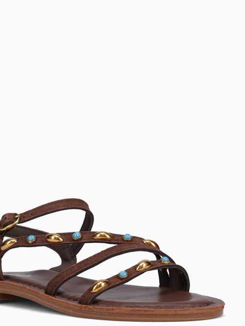 Charlotte Brown Suede Leather Brown / 5 / M