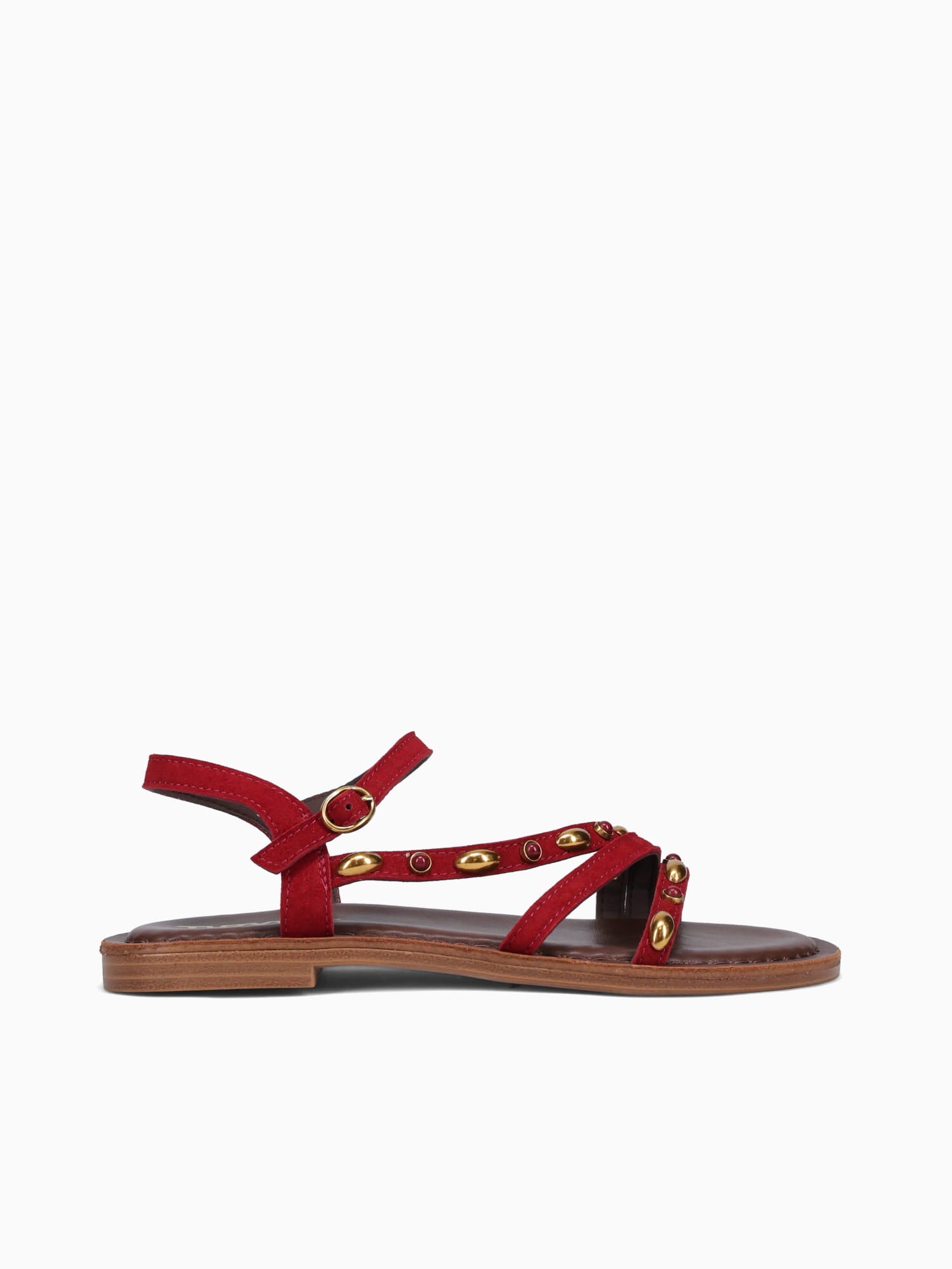 Charlotte Red Suede Leather Red / 5 / M