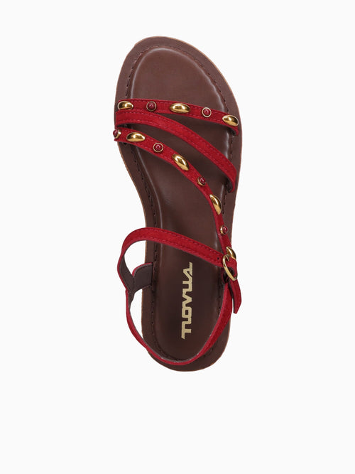 Charlotte Red Suede Leather Red / 5 / M