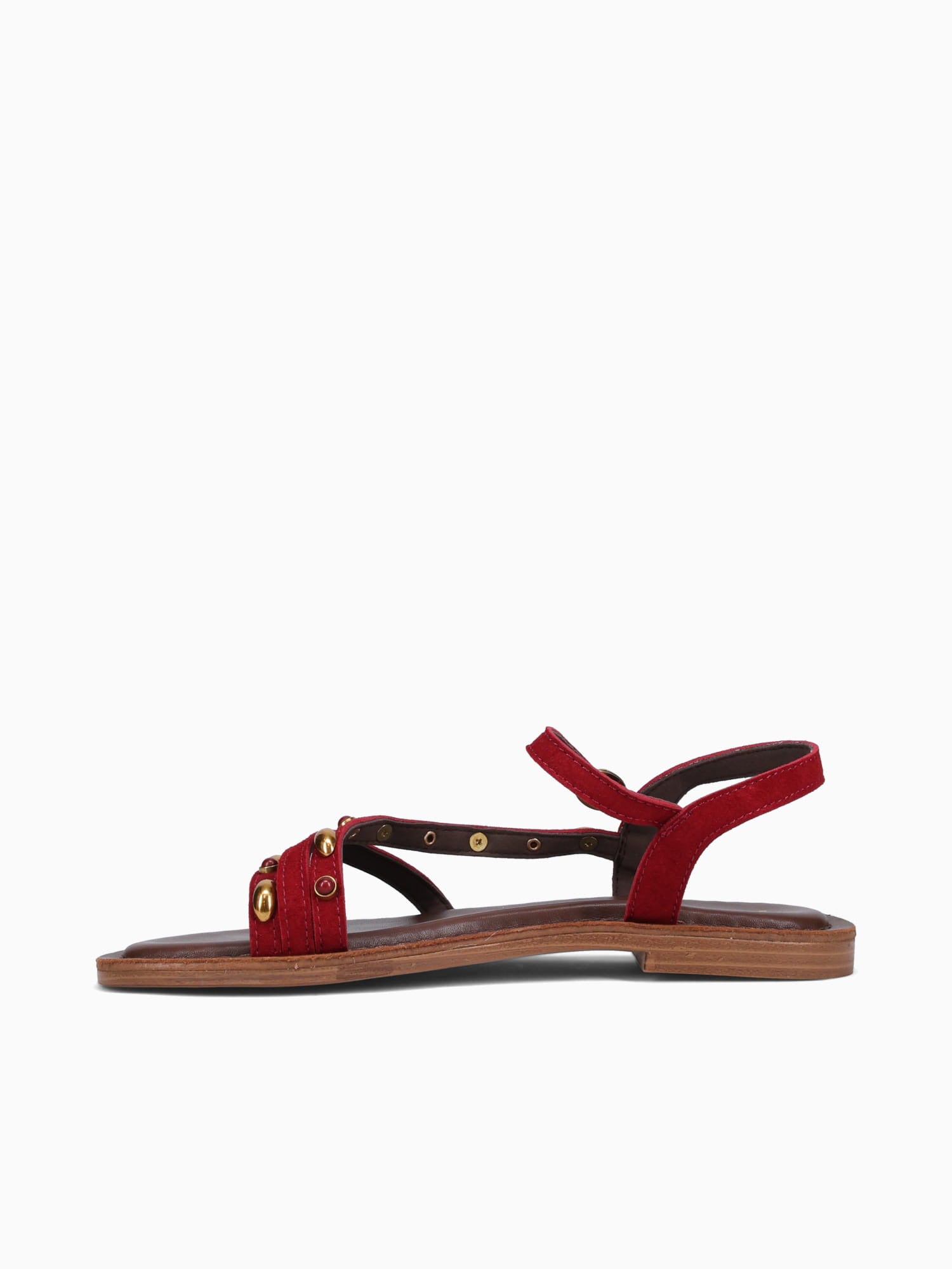 Charlotte Red Suede Leather Red / 5 / M