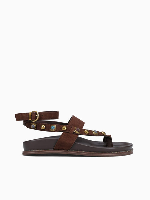 Eleanor Coffee Suede Leather Brown / 5 / M