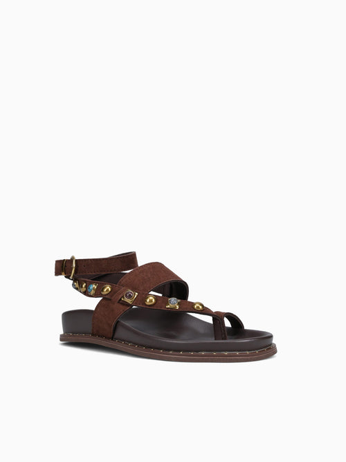 Eleanor Coffee Suede Leather Brown / 5 / M
