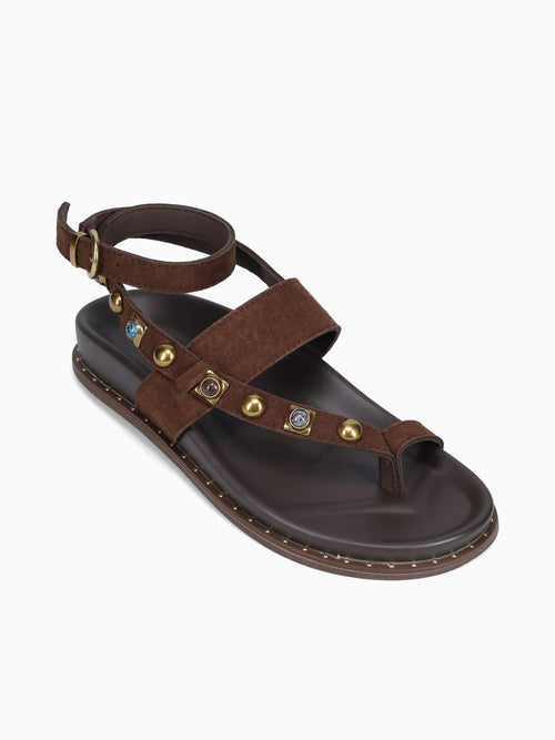 Eleanor Coffee Suede Leather Brown / 5 / M