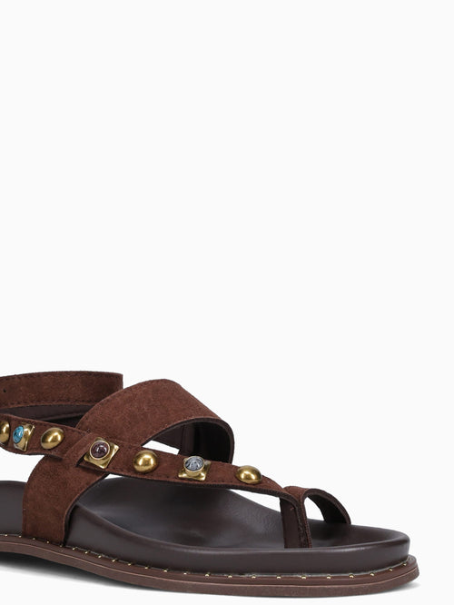 Eleanor Coffee Suede Leather Brown / 5 / M