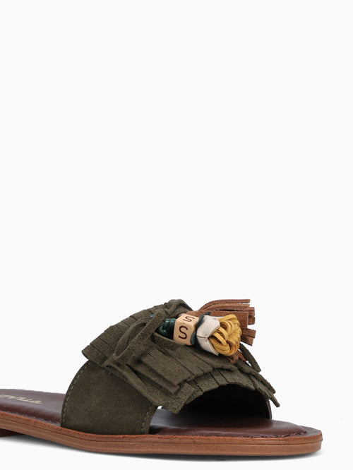 Frieda Green Suede Leather Green / 5 / M