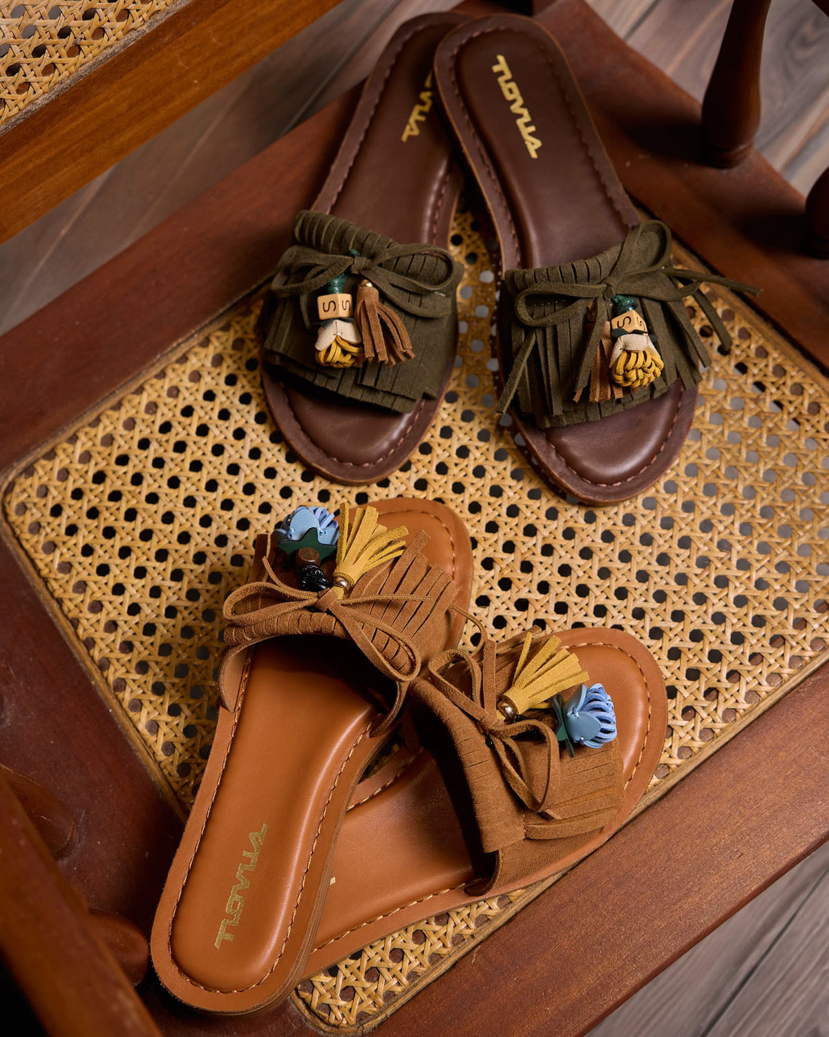 Frieda Camel Suede Leather