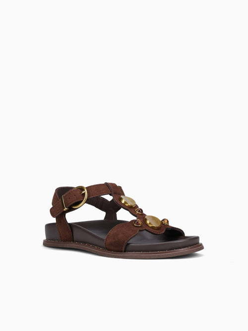 Klara Coffee Suede Leather Brown / 5 / M