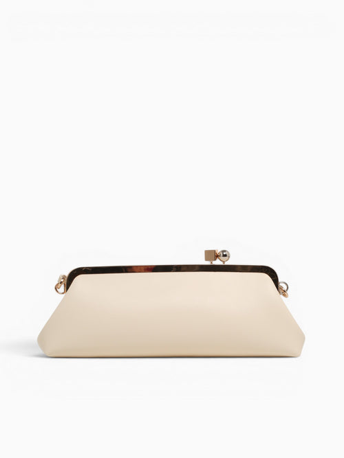 Valentina Kisslock Clutch Off White Off White
