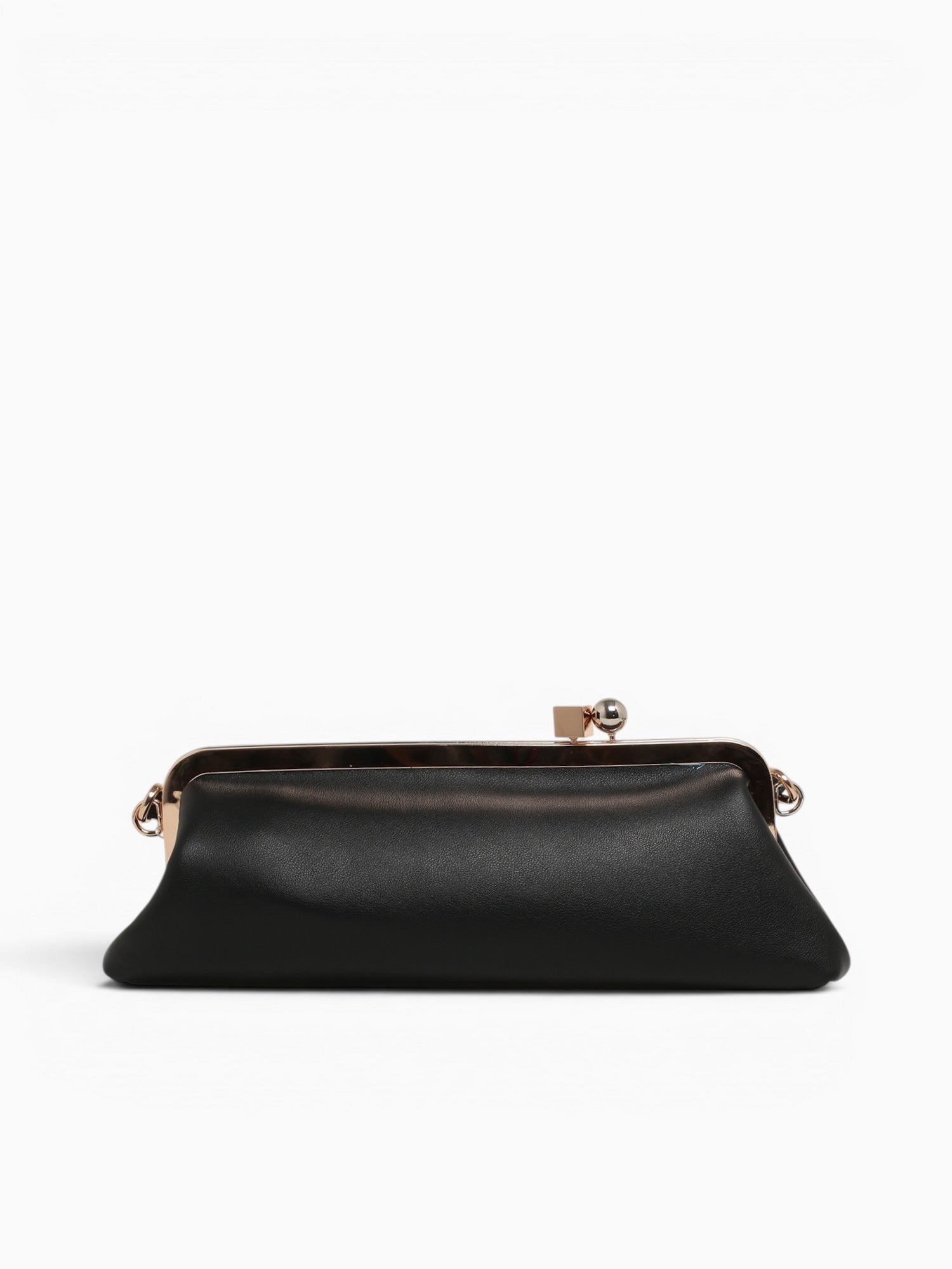 Valentina Kisslock Clutch Black Black