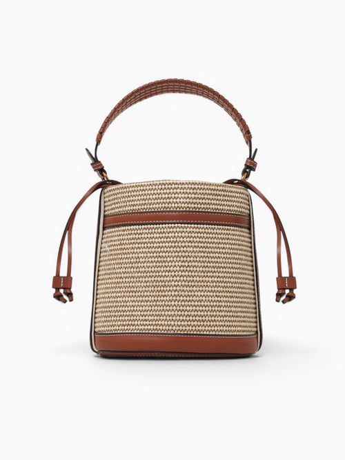 Elle Bucket Shoulder Bag Raffia Natural