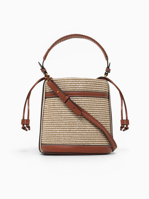 Elle Bucket Shoulder Bag Raffia Natural