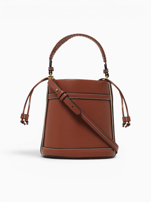 Elle Bucket Shoulder Bag Brown Brown