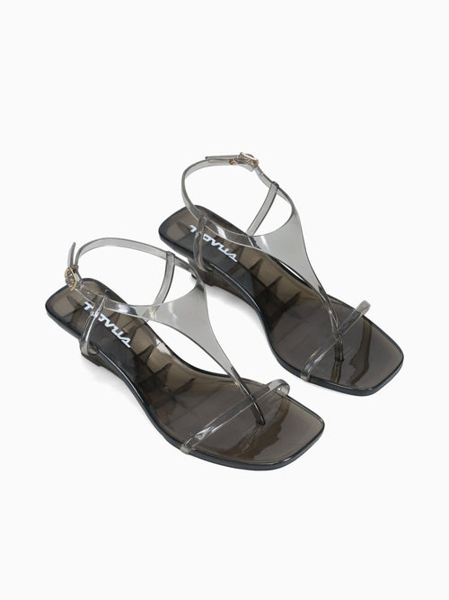 Gigi Smoke Clear Vinyl Grey / 5 / M