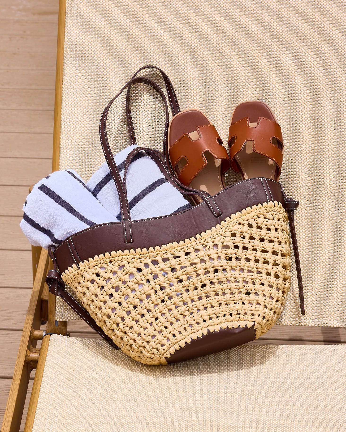 Florence Tote Bag Brown Beige