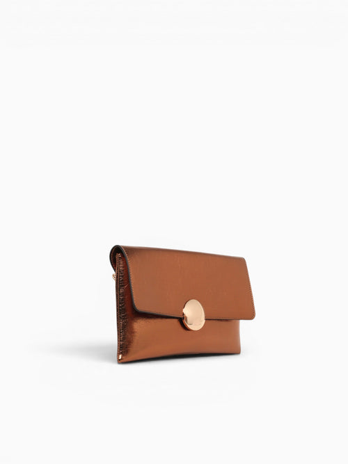 Delia Clutch Gold Crinkled