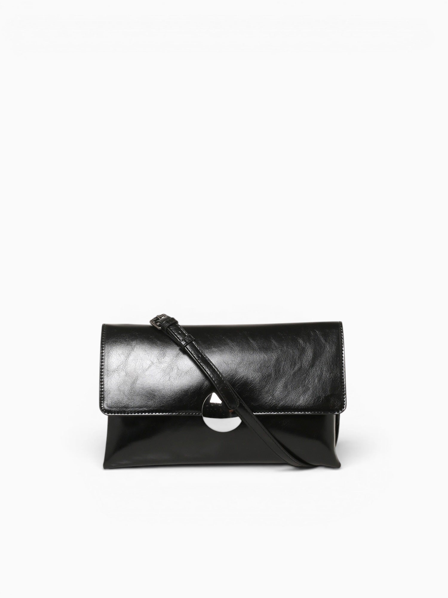 Delia Clutch Black Pat Black