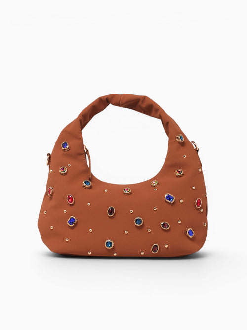 Gilded Shoulder Bag Tan