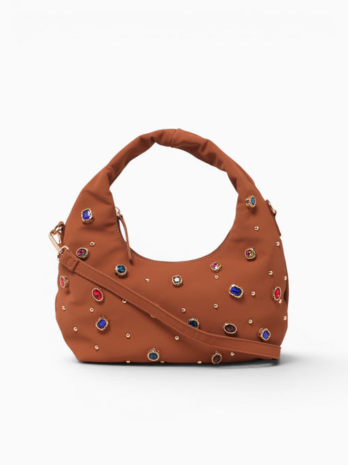Gilded Shoulder Bag Tan