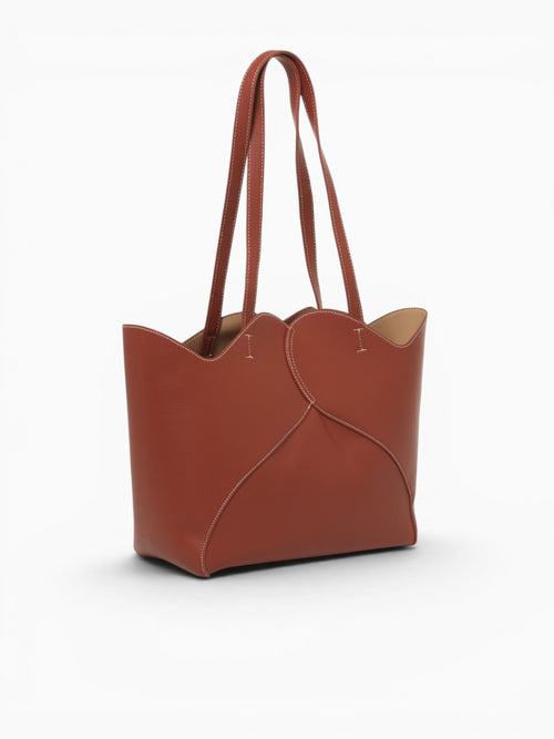 Curved Tote Tan Tan
