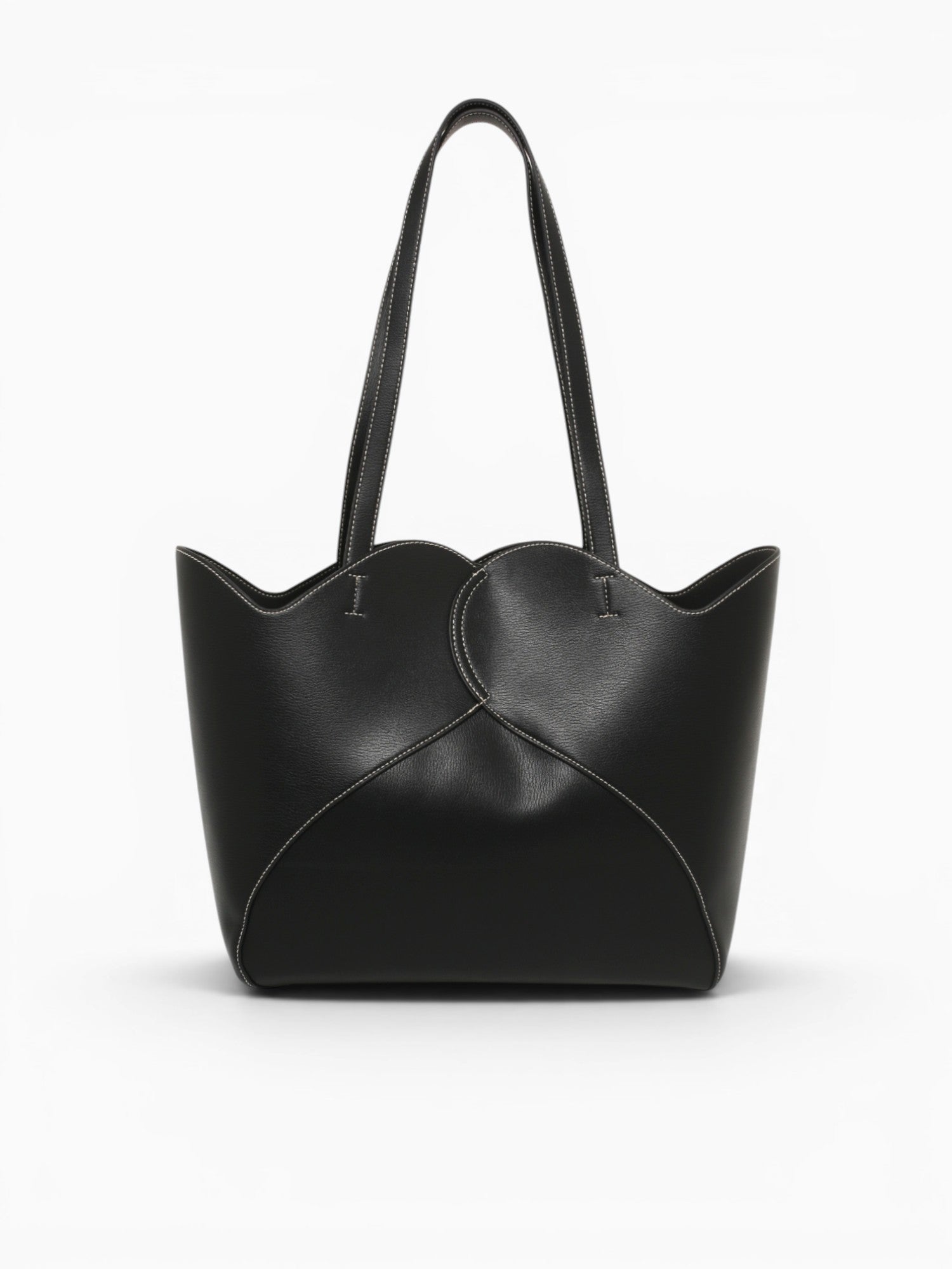 Curved Tote Black Black
