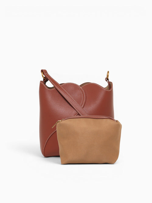 Curved Shoulder Bag Tan Tan