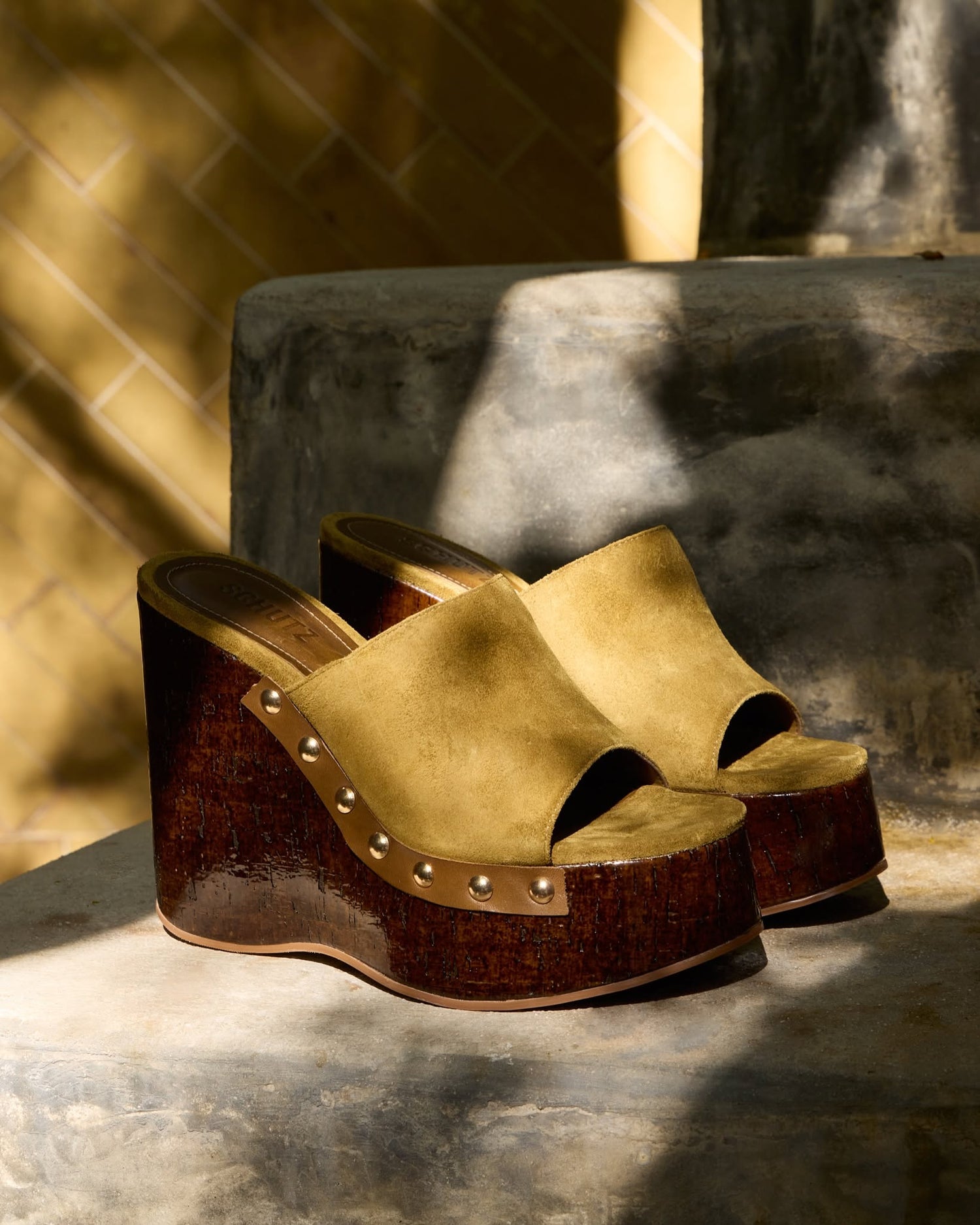 Yoali Dried Olive Suede Leather