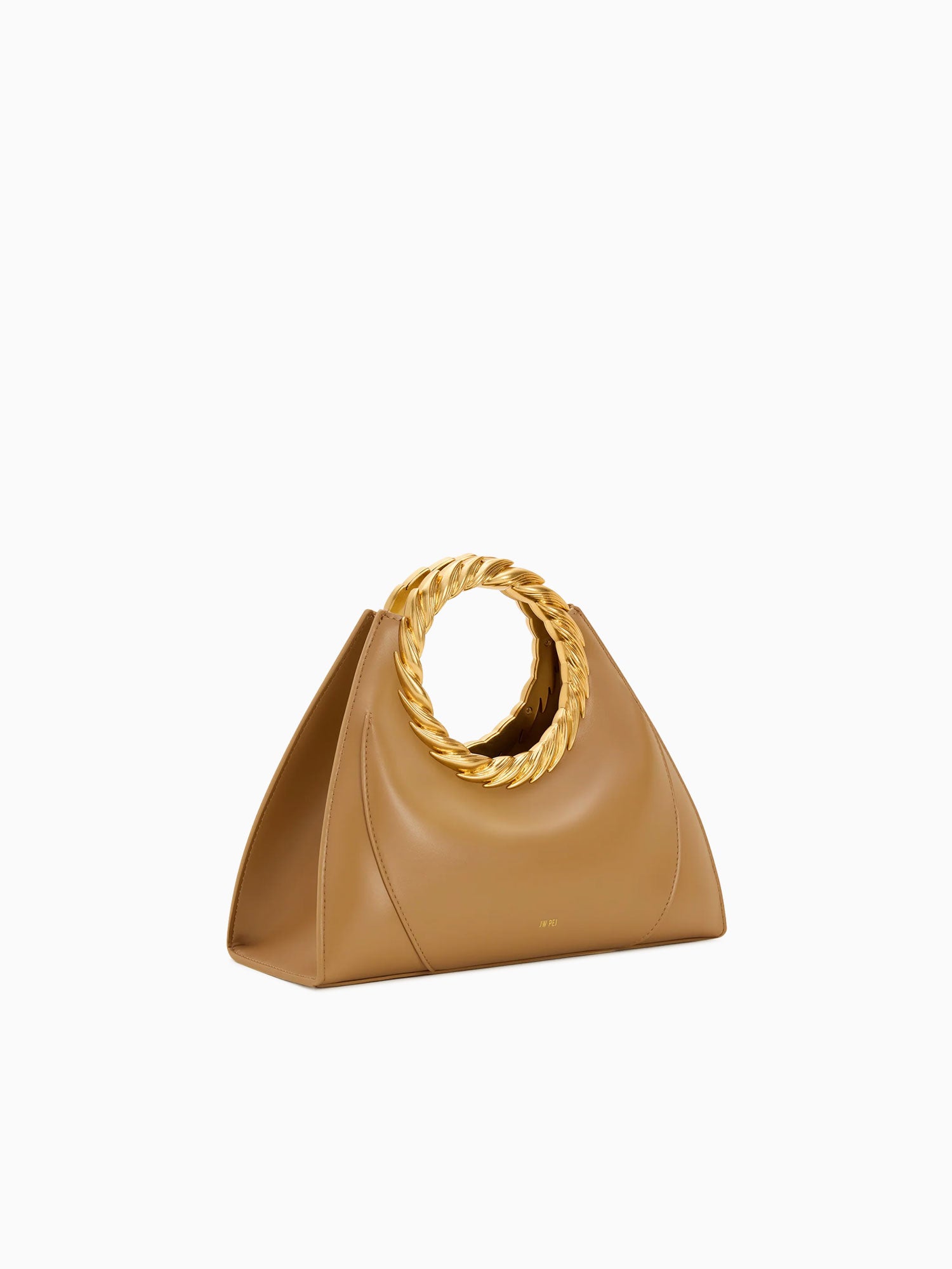 Amiya Leaf Top Handle Brown Brown