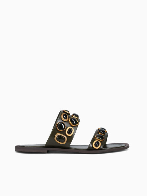 Nerea Oliva Leather Dark Green / 5 / M