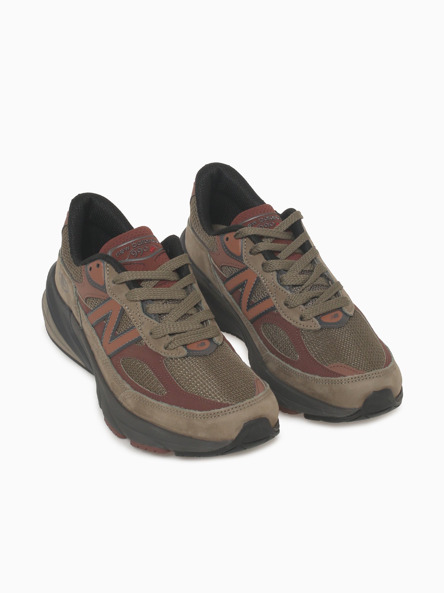 990v6 Dark Camo Leather Dark Brown / 8 / M