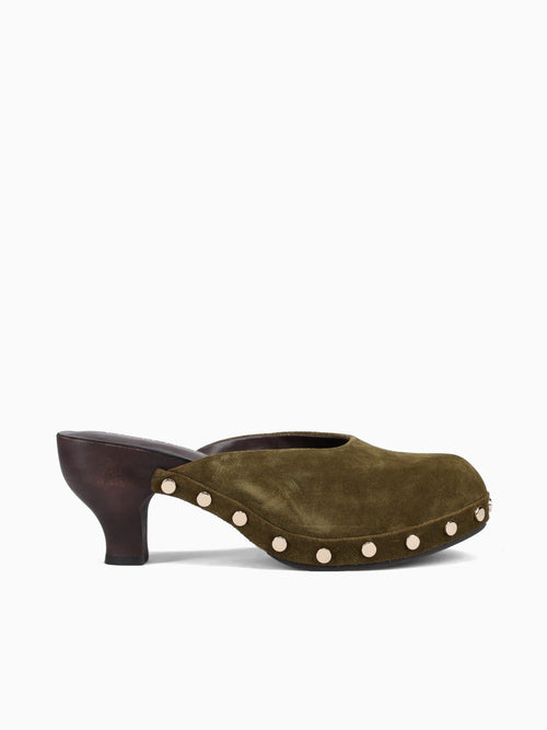 Cloquette2 Olive Cow Suede Dark Green / 5 / M