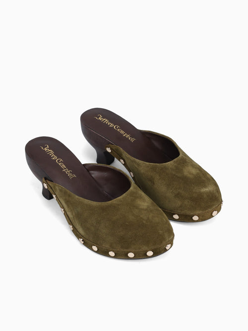Cloquette2 Olive Cow Suede Dark Green / 5 / M