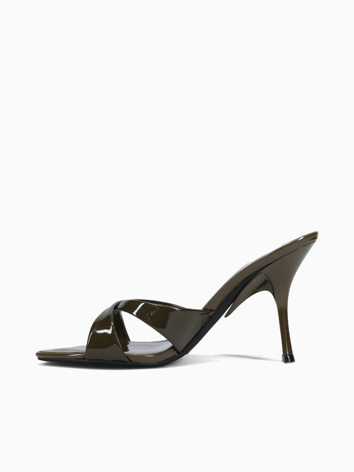 Symone Khaki Patent Cow Leather Medium Brown / 5 / M