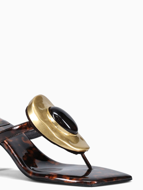 Bazaarmh Tortoise Patent Gold Brown Multi / 5 / M