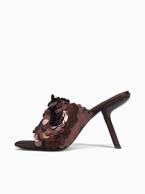 Bailarseq Brown Satin Combo Sequin Fabr Brown / 5 / M