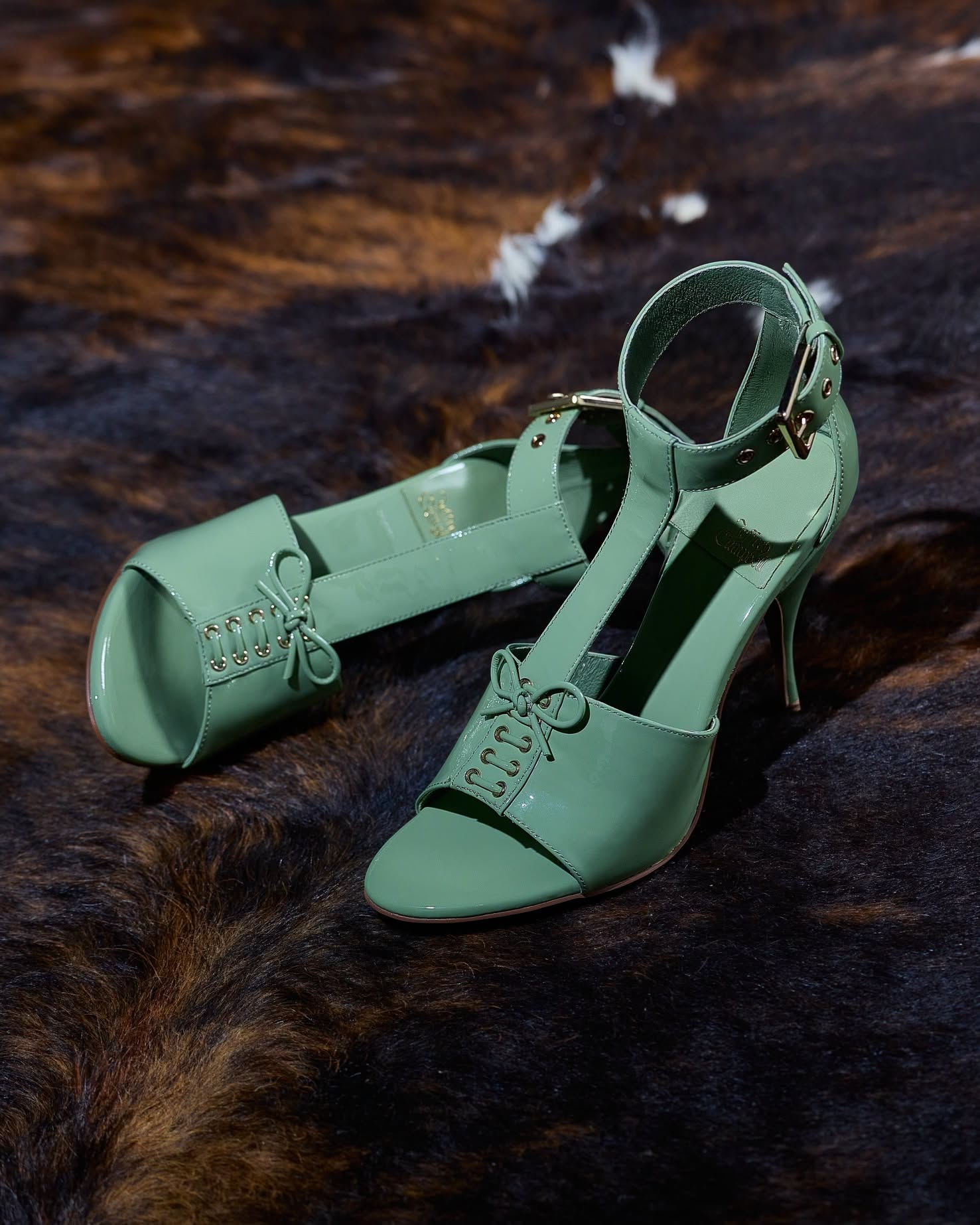 Outcast Green Patent Cow Leather