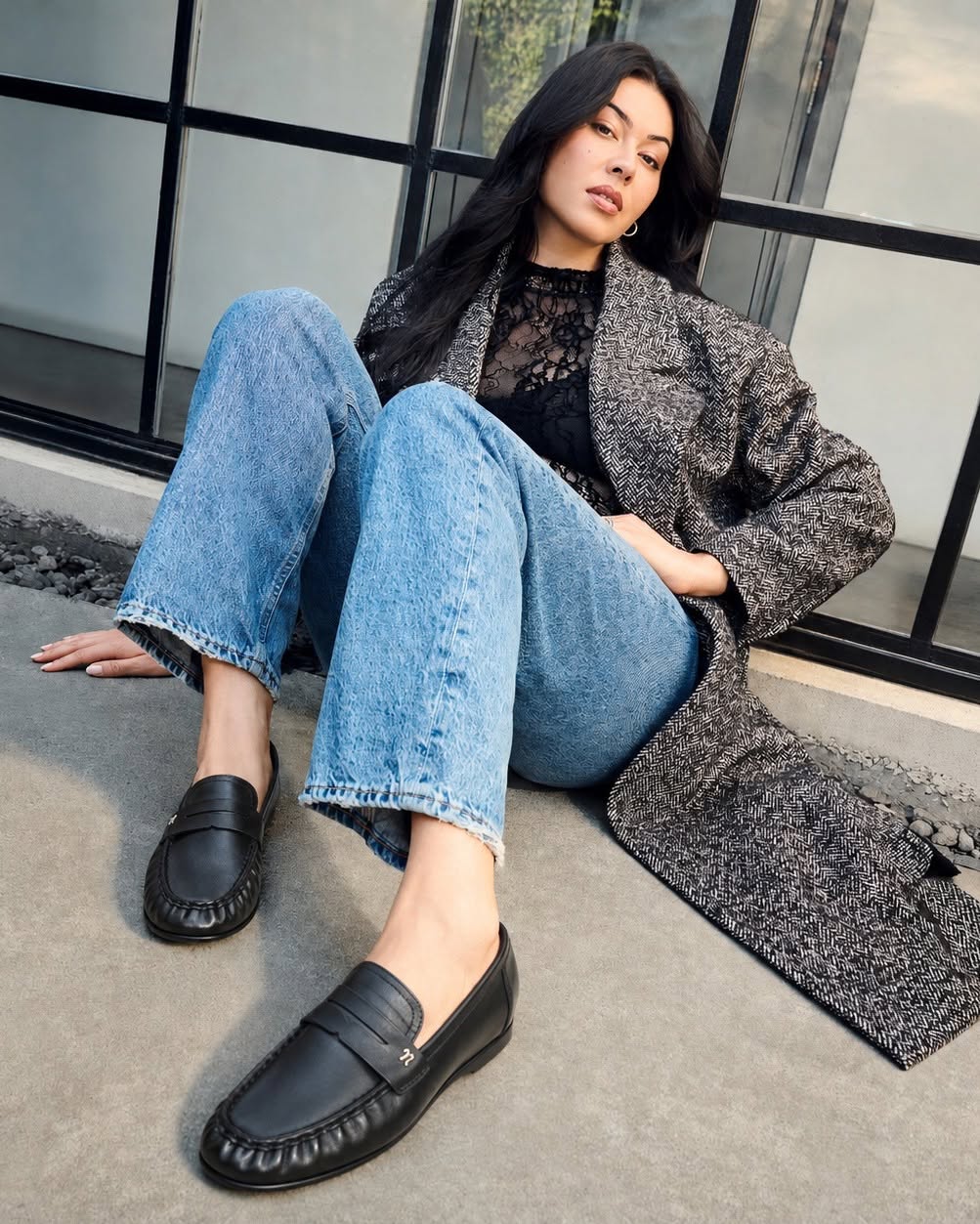 Bloom Black Leather
