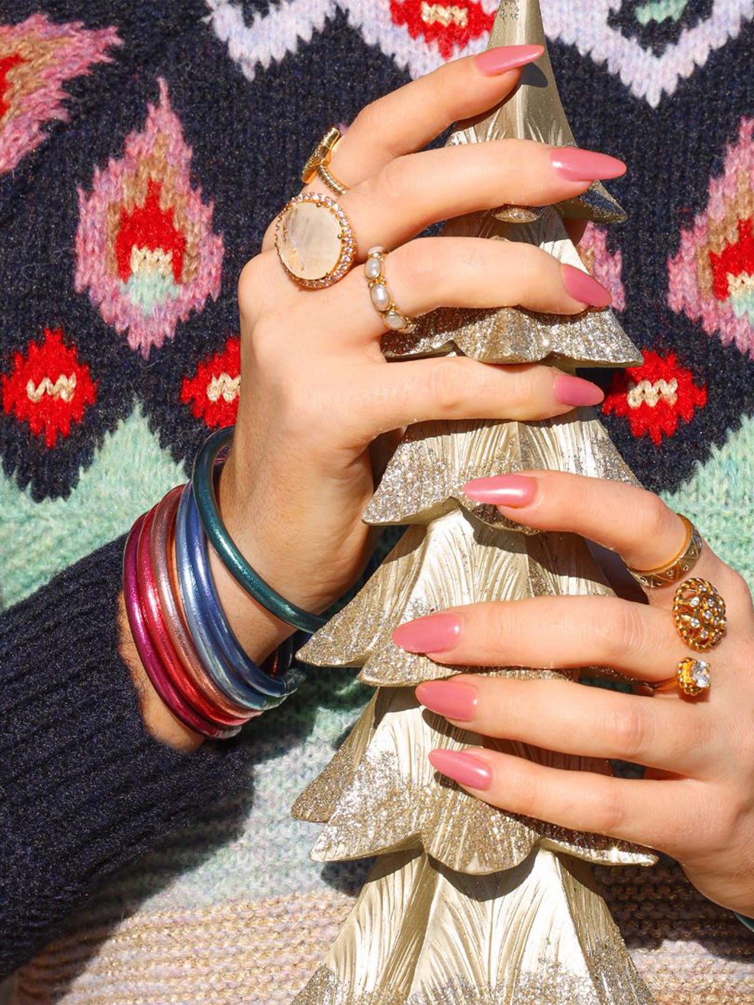 The Holiday Hangover Stack Pink Multi / S