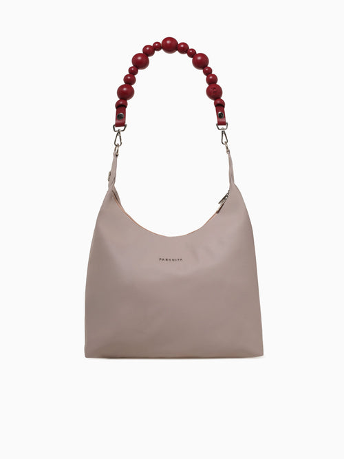 Lola Shoulder Bag Avellana X Merlot Off White