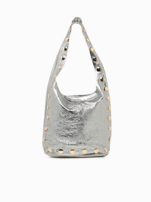Sacca Frame Shoulder Bag Acciaio Silver
