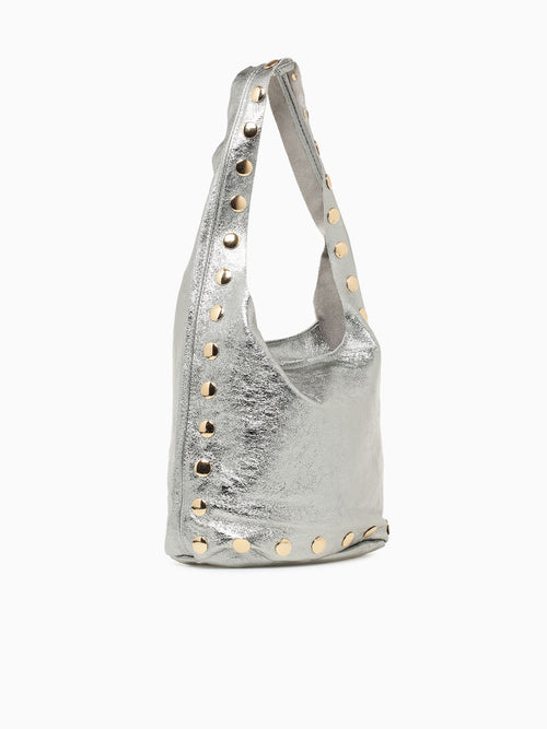 Sacca Frame Shoulder Bag Acciaio Silver