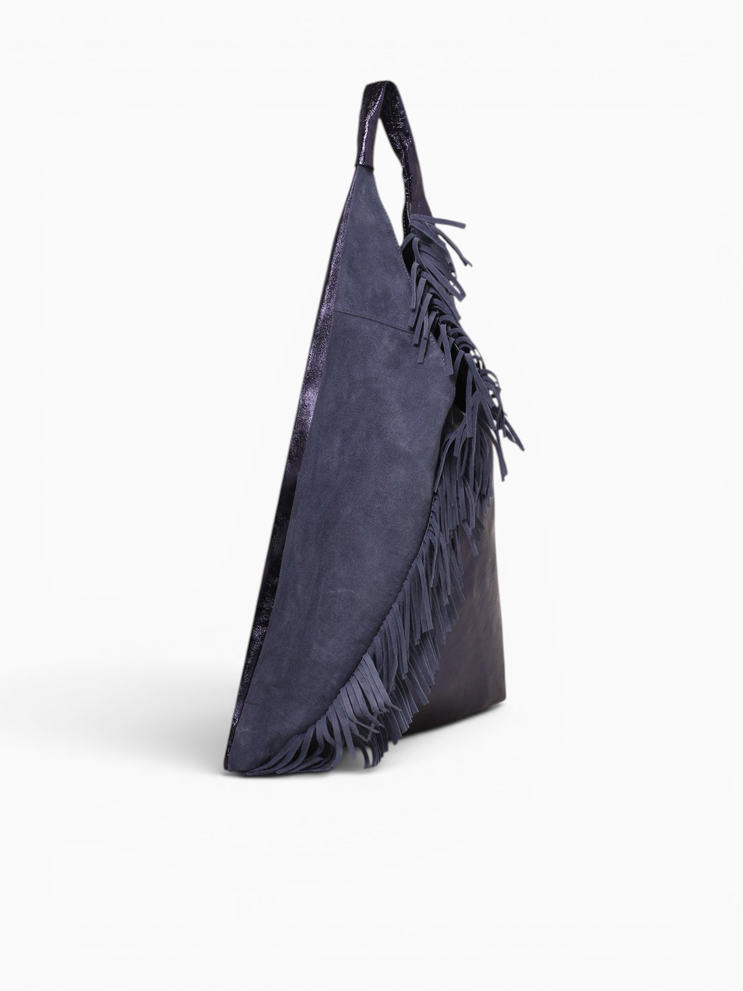 Giselle Suede Match Shoulder Bag Blue